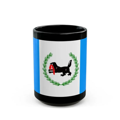 Flag of Irkutsk Oblast Russia - Black Coffee Mug 15oz - Go Mug Yourself