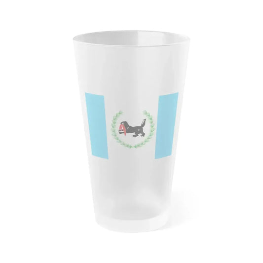 Flag of Irkutsk Oblast Russia - Frosted Pint Glass 16oz 16oz Frosted - Go Mug Yourself