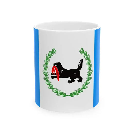 Flag of Irkutsk Oblast Russia - White Coffee Mug 11oz - Go Mug Yourself