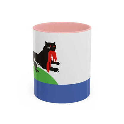 Flag of Irkutsk Russia - Accent Coffee Mug 11oz Pink - Go Mug Yourself