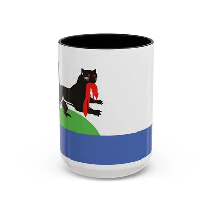 Flag of Irkutsk Russia - Accent Coffee Mug 15oz Black - Go Mug Yourself