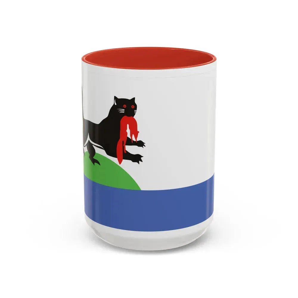 Flag of Irkutsk Russia - Accent Coffee Mug 15oz Red - Go Mug Yourself