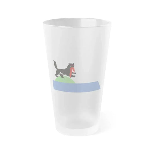 Flag of Irkutsk Russia - Frosted Pint Glass 16oz 16oz Frosted - Go Mug Yourself
