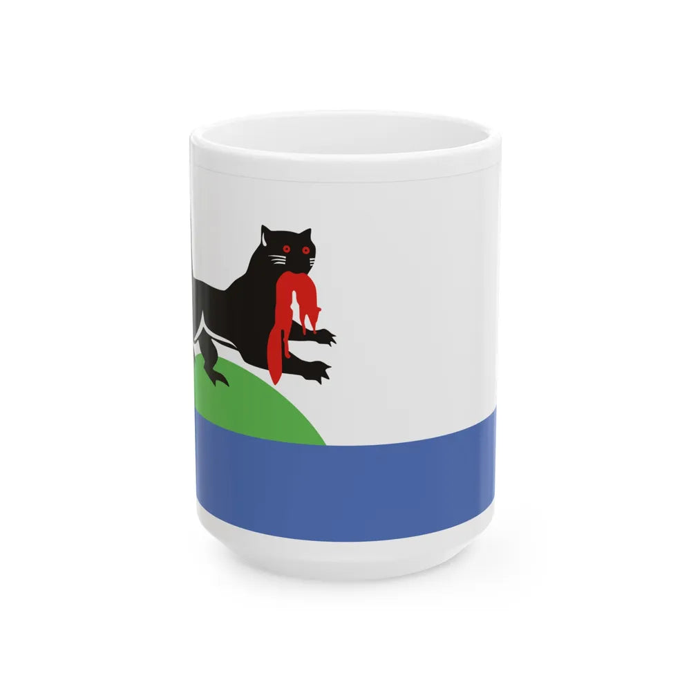 Flag of Irkutsk Russia - White Coffee Mug-15oz-Go Mug Yourself