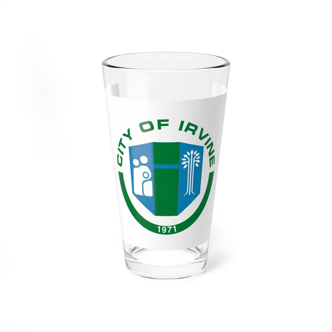 Flag of Irvine California (United States) Pint Glass 16oz 16oz - Go Mug Yourself