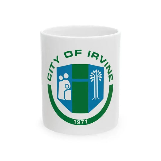 Flag of Irvine California (United States) White Coffee Mug 11oz - Go Mug Yourself
