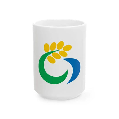 Flag of Isa Kagoshima (Japan) White Coffee Mug 15oz - Go Mug Yourself