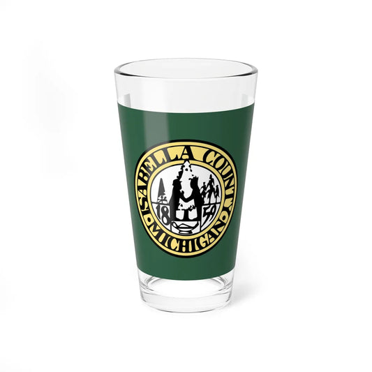 Flag of Isabella County Michigan (United States) Pint Glass 16oz 16oz - Go Mug Yourself