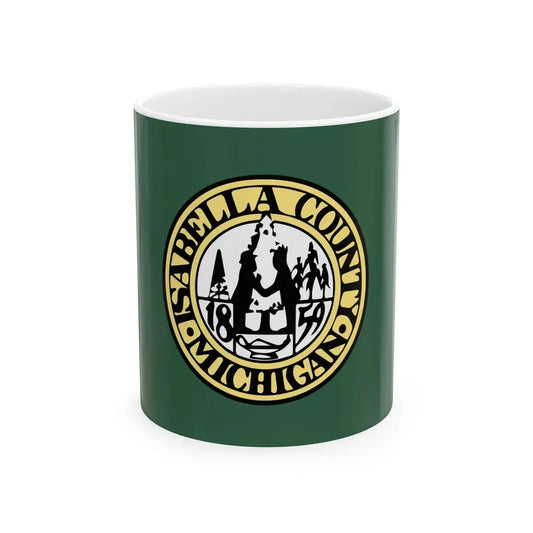 Flag of Isabella County Michigan (United States) White Coffee Mug 11oz - Go Mug Yourself