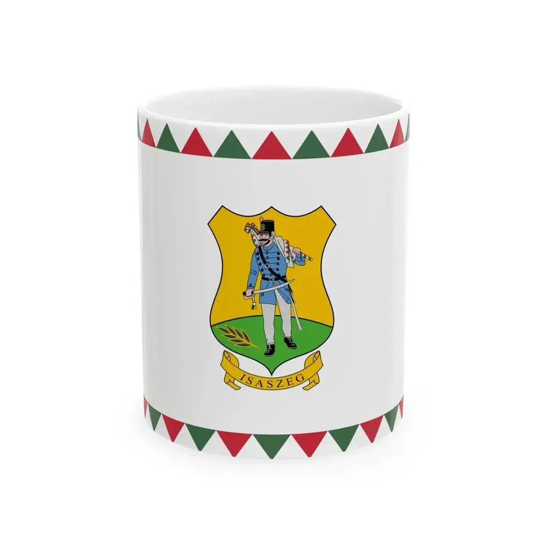 Flag of Isaszeg (Hungary) White Coffee Mug 11oz - Go Mug Yourself