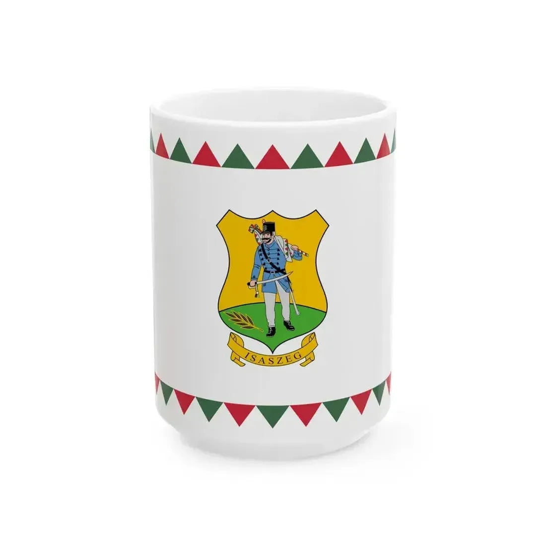 Flag of Isaszeg (Hungary) White Coffee Mug 15oz - Go Mug Yourself