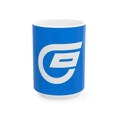 Flag of Isawa Yamanashi 1962-2004 (Japan) White Coffee Mug 15oz - Go Mug Yourself