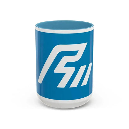 Flag of Ishikawa Prefecture Japan - Accent Coffee Mug 15oz Light Blue - Go Mug Yourself