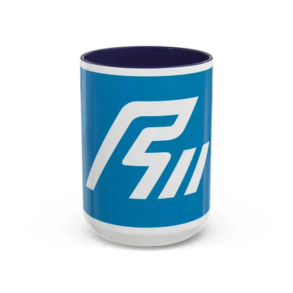 Flag of Ishikawa Prefecture Japan - Accent Coffee Mug 15oz Navy - Go Mug Yourself