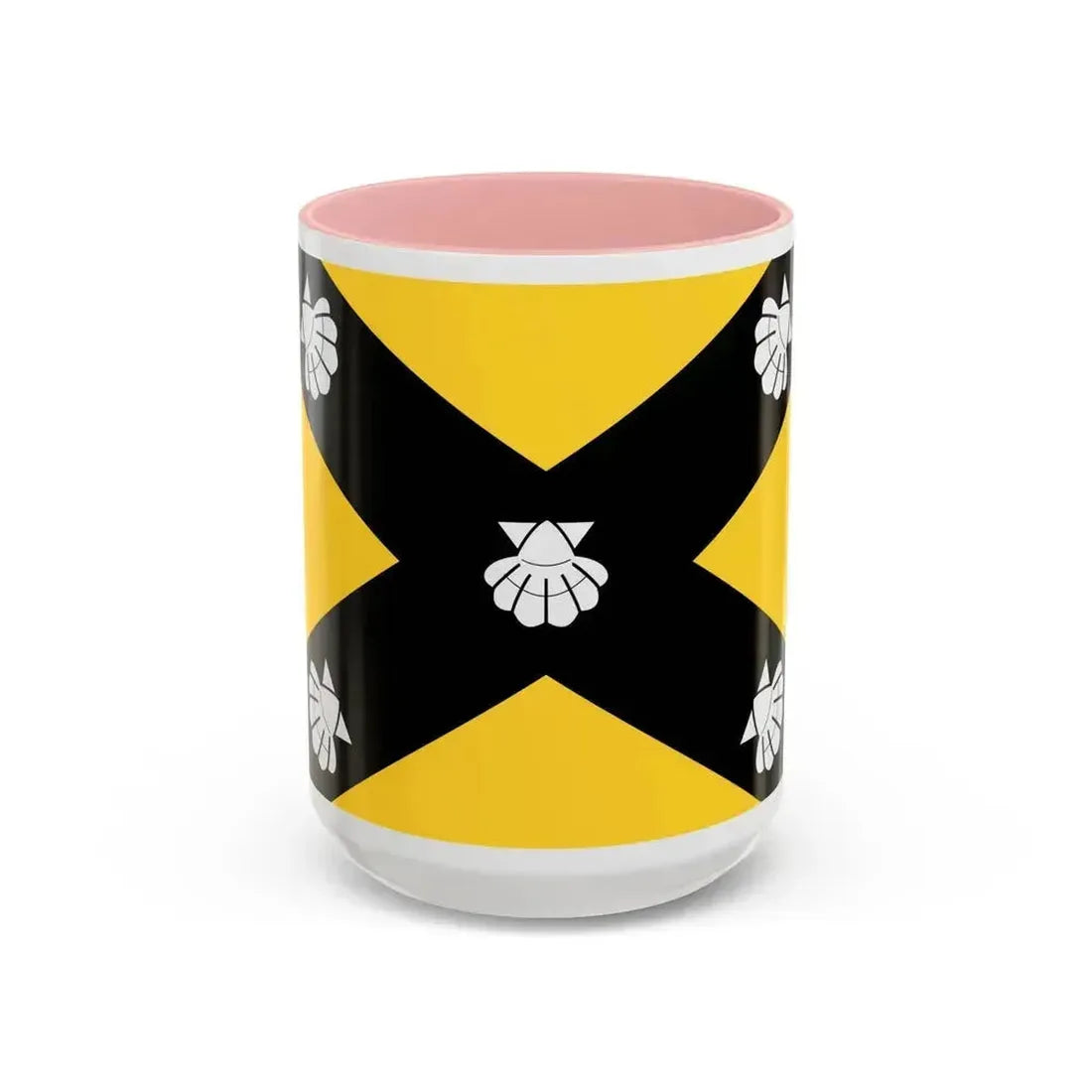 Flag of Isla Malta - Accent Coffee Mug 15oz Pink - Go Mug Yourself