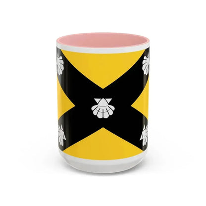 Flag of Isla Malta - Accent Coffee Mug 15oz Pink - Go Mug Yourself