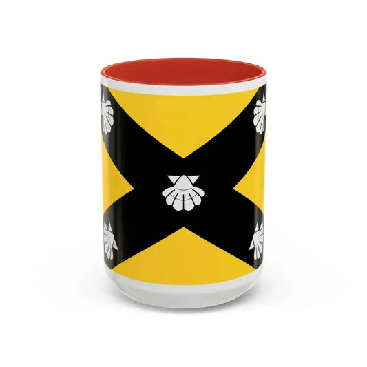 Flag of Isla Malta - Accent Coffee Mug 15oz Red - Go Mug Yourself