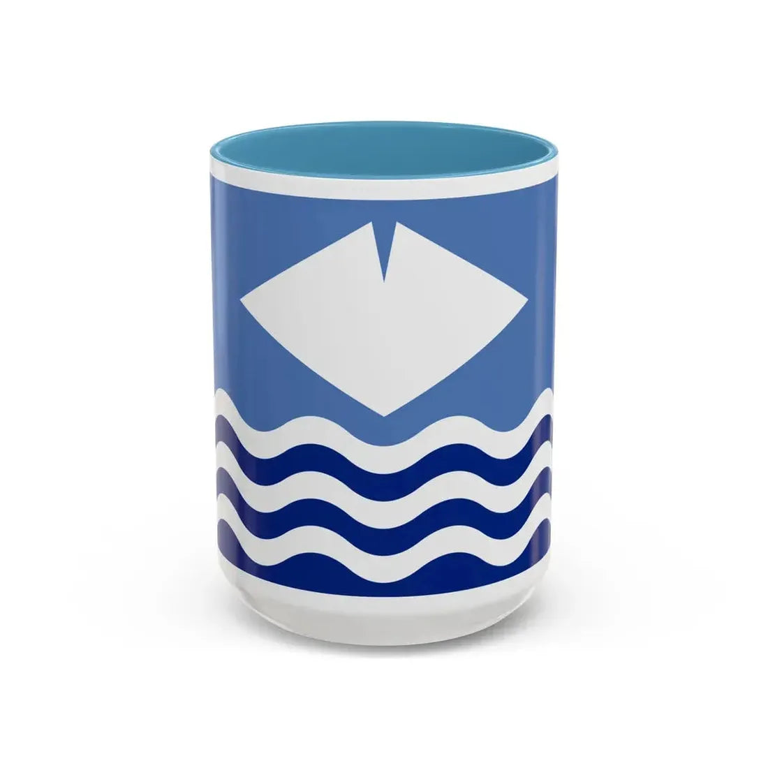 Flag of Isle of Wight UK - Accent Coffee Mug 15oz Light Blue - Go Mug Yourself