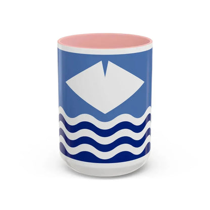 Flag of Isle of Wight UK - Accent Coffee Mug 15oz Pink - Go Mug Yourself