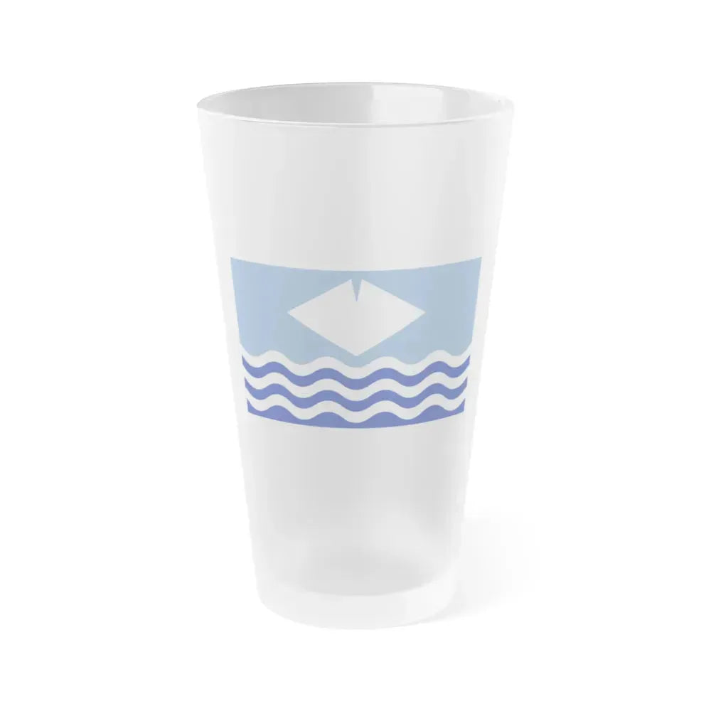 Flag of Isle of Wight UK - Frosted Pint Glass 16oz 16oz Frosted - Go Mug Yourself