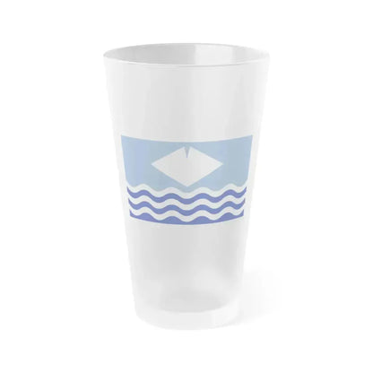 Flag of Isle of Wight UK - Frosted Pint Glass 16oz 16oz Frosted - Go Mug Yourself