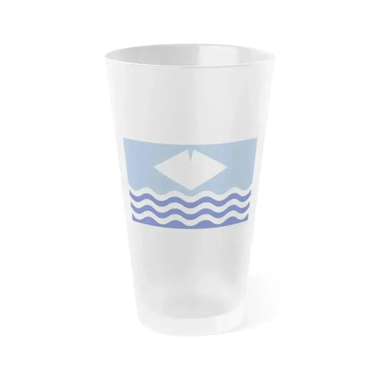 Flag of Isle of Wight UK - Frosted Pint Glass 16oz 16oz Frosted - Go Mug Yourself