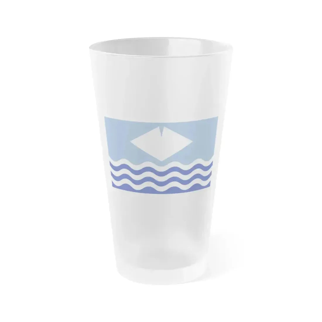 Flag of Isle of Wight UK - Frosted Pint Glass 16oz - Go Mug Yourself