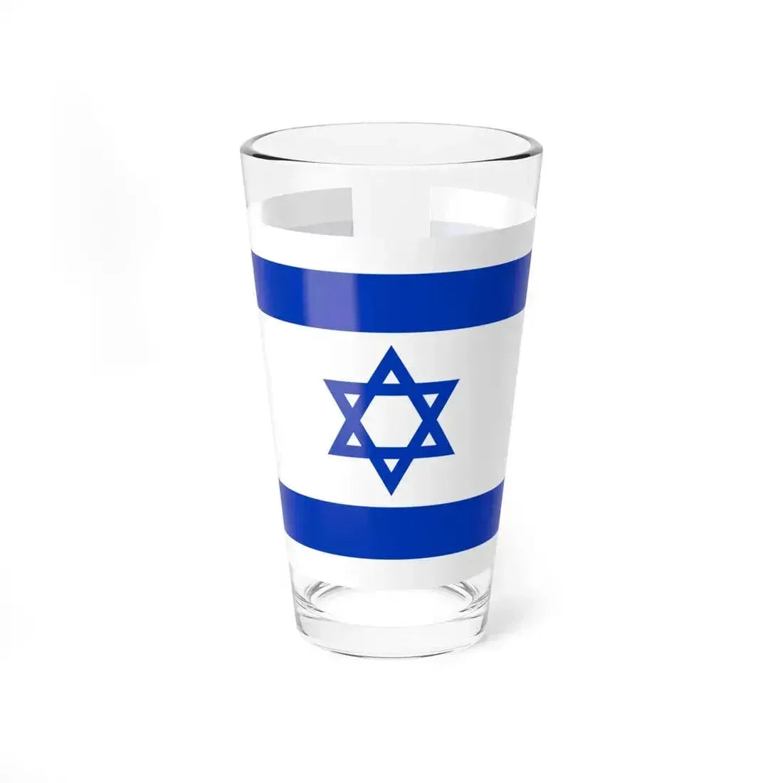 Flag of Israel 1-2 (Israel) Pint Glass 16oz 16oz - Go Mug Yourself