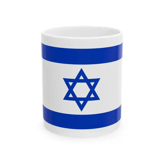 Flag of Israel 1-2 (Israel) White Coffee Mug 11oz - Go Mug Yourself