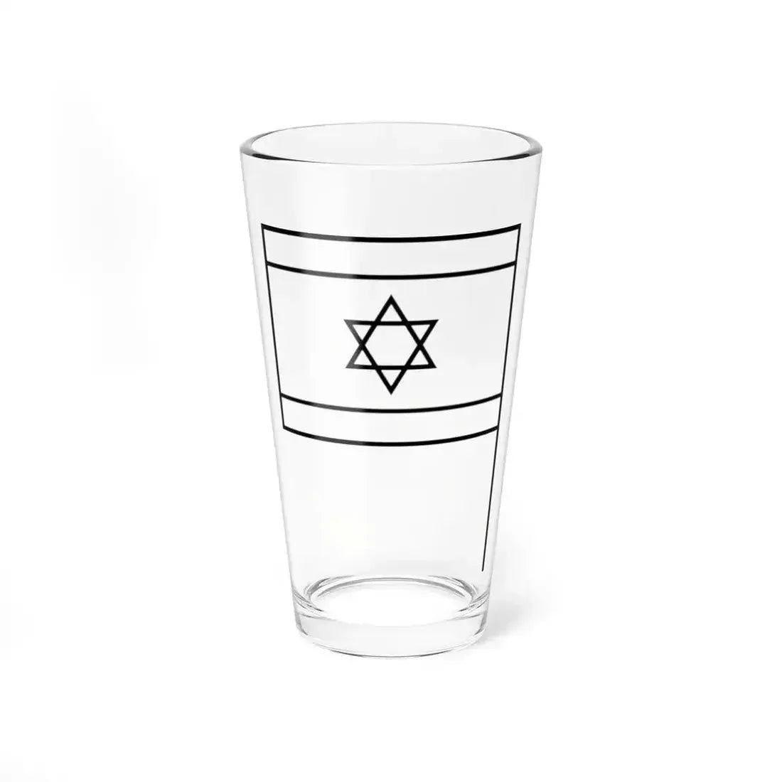 Flag of Israel 137144 - The Noun Project (Israel) Pint Glass 16oz 16oz - Go Mug Yourself