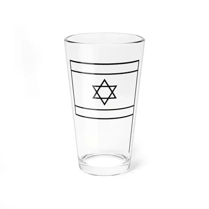 Flag of Israel 137144 - The Noun Project (Israel) Pint Glass 16oz 16oz - Go Mug Yourself