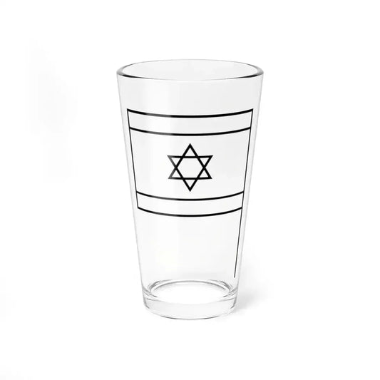 Flag of Israel 137144 - The Noun Project (Israel) Pint Glass 16oz 16oz - Go Mug Yourself