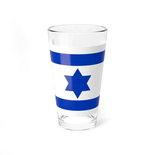 Flag of Israel 1948 3-2 (Israel) Pint Glass 16oz 16oz - Go Mug Yourself