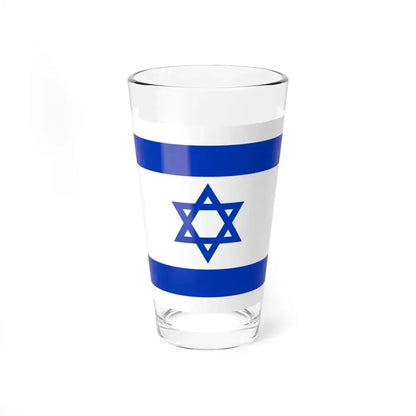 Flag of Israel as Paths (Israel) Pint Glass 16oz 16oz - Go Mug Yourself