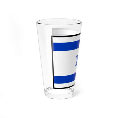 Flag of Israel bordered (Israel) Pint Glass 16oz - Go Mug Yourself