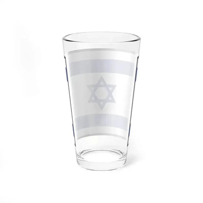 Flag of Israel bordered (Israel) Pint Glass 16oz - Go Mug Yourself