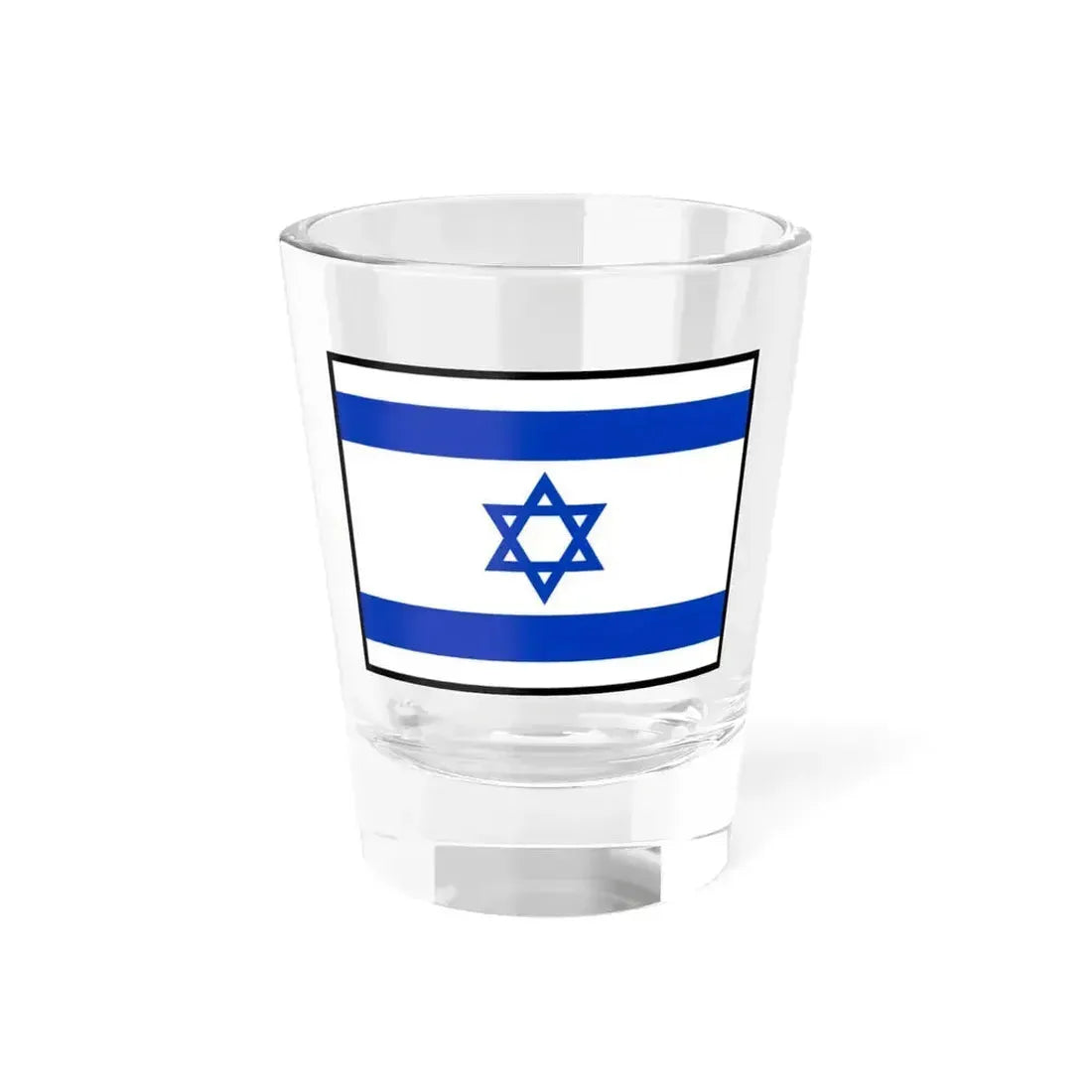 Flag of Israel bordered (Israel) Shot Glass 1.5oz 1.5oz - Go Mug Yourself