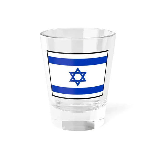 Flag of Israel bordered (Israel) Shot Glass 1.5oz 1.5oz - Go Mug Yourself