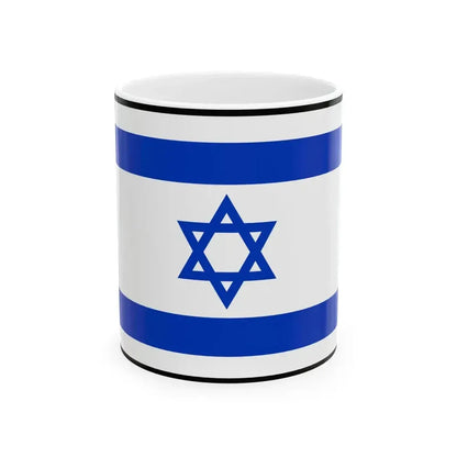 Flag of Israel bordered (Israel) White Coffee Mug 11oz - Go Mug Yourself
