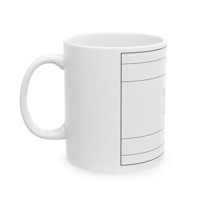 Flag of Israel colouring page (Israel) White Coffee Mug - Go Mug Yourself