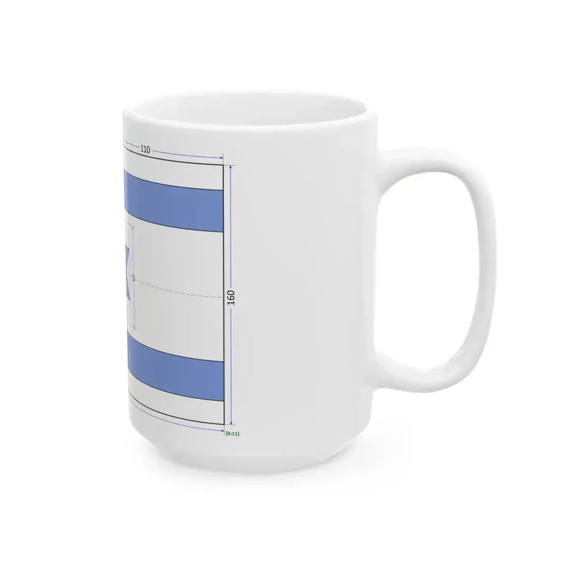Flag of Israel construction sheet D66 (Israel) White Coffee Mug - Go Mug Yourself