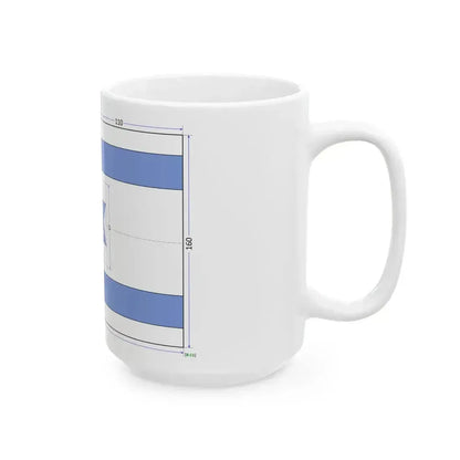 Flag of Israel construction sheet D66 (Israel) White Coffee Mug - Go Mug Yourself