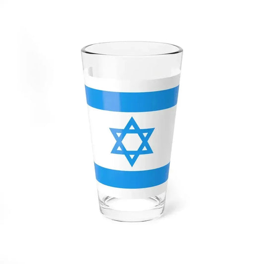 Flag of Israel Light Blue 3-2 (Israel) Pint Glass 16oz 16oz - Go Mug Yourself