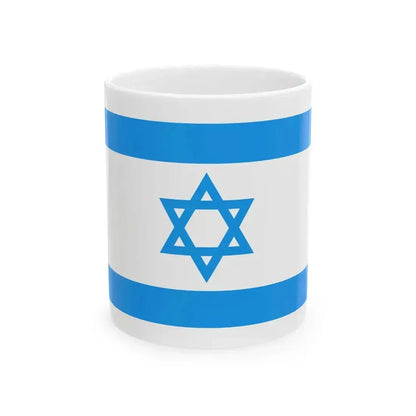 Flag of Israel Light Blue (Israel) White Coffee Mug 11oz - Go Mug Yourself