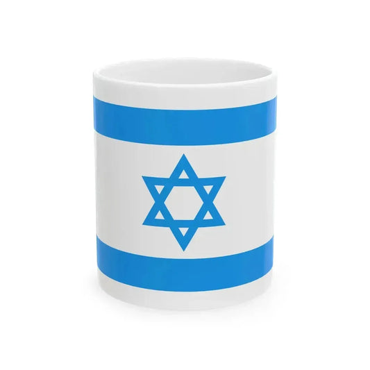 Flag of Israel Light Blue (Israel) White Coffee Mug 11oz - Go Mug Yourself