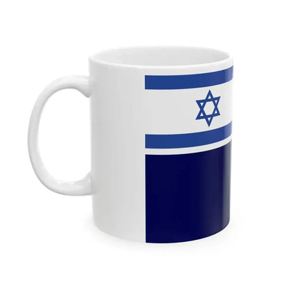 Flag of Israel Minister of Defence at Sea (Israel) White Coffee Mug - Go Mug Yourself