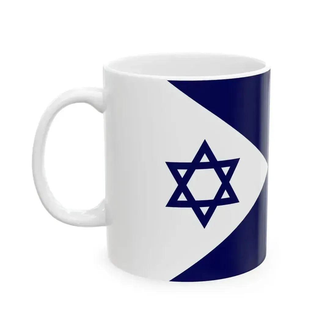 Flag of Israel Navy Commander in Chief at Sea (Israel) White Coffee Mug - Go Mug Yourself