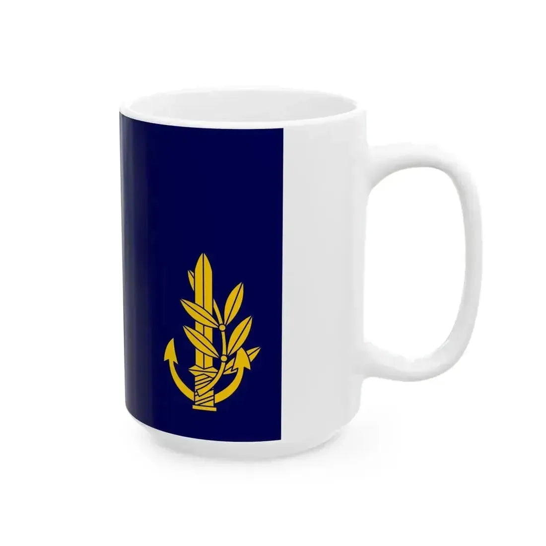 Flag of Israel Navy Commander in Chief at Sea (Israel) White Coffee Mug - Go Mug Yourself
