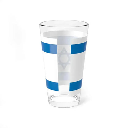 Flag of Israel Pale Blue 1-2 (Israel) Pint Glass 16oz - Go Mug Yourself