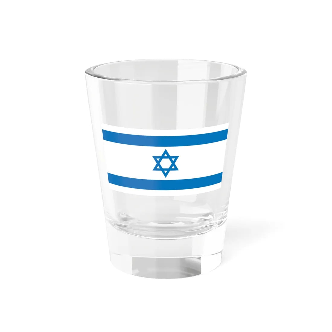 Flag of Israel Pale Blue 1-2 (Israel) Shot Glass 1.5oz 1.5oz - Go Mug Yourself